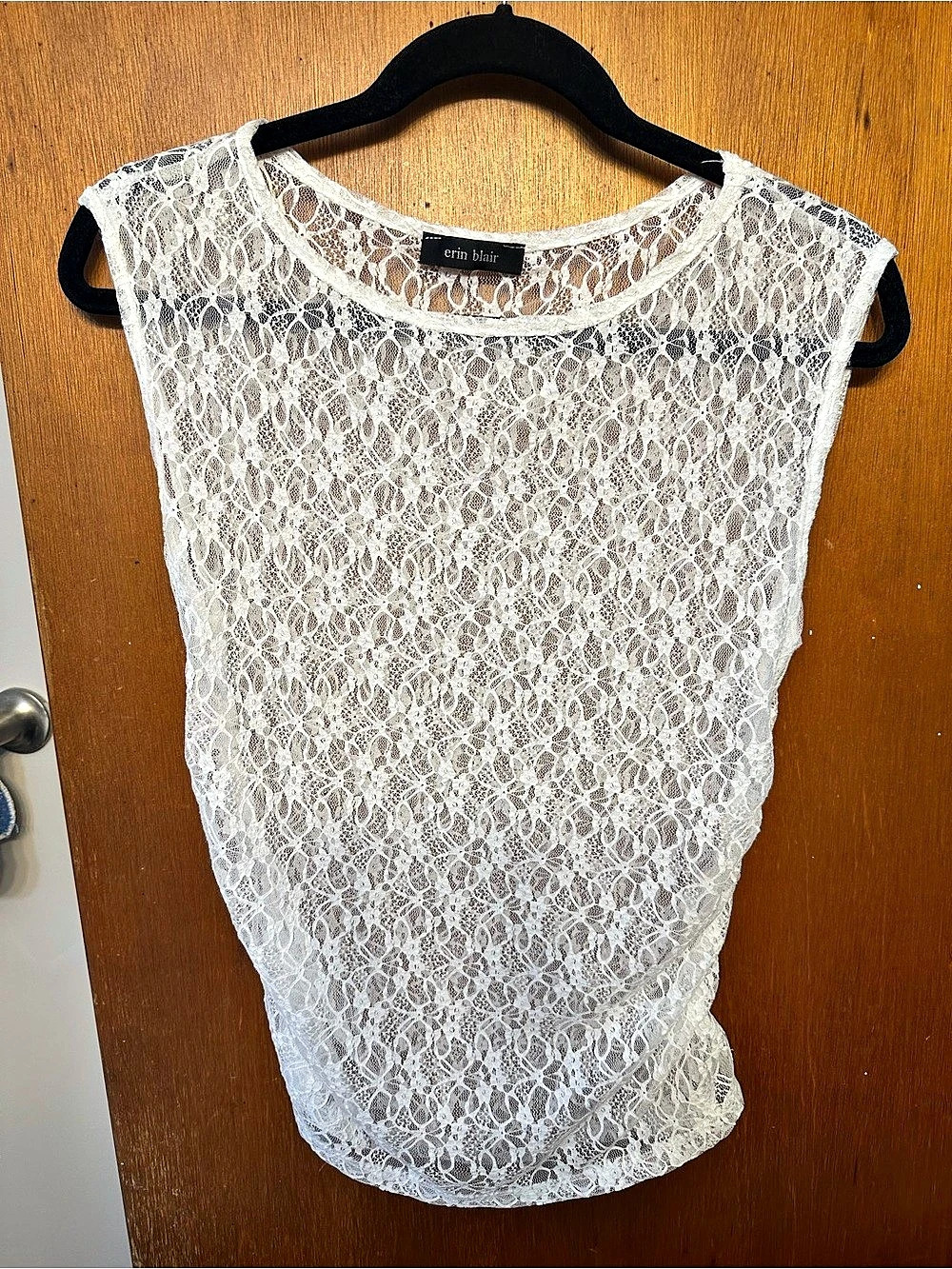 Lace Tank Top in White Size Small - Erin Blair